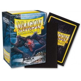 Dragon Shield 100 Standard Card Sleeves - Matte - Black