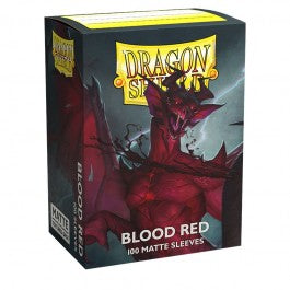 Dragon Shield 100 Standard Card Sleeves - Matte - Blood Red