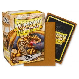 Dragon Shield 100 Standard Card Sleeves - Matte - Gold