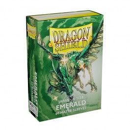 Dragon Shield - Japanese Size Card Sleeves - Matte - Emerald - 60ct